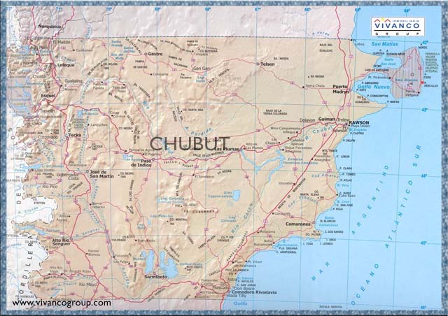 Mapa de Chubut